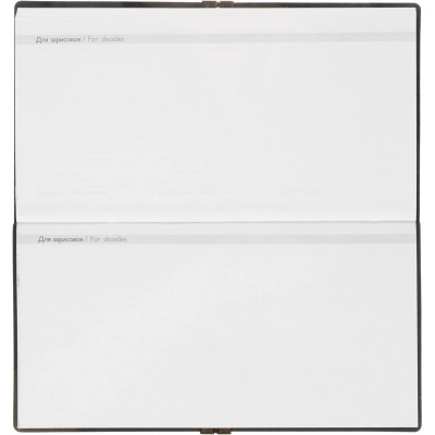 Еженедельник датированный нестандарт (175х95) искусственная кожа 64 л Escalada чёрный с фикс.рез. - фото 8