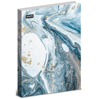 Скоросшиватель пластиковый A4+ до 120 листов с пружинным механизмом Attache Selection Fluid голубой - фото 1