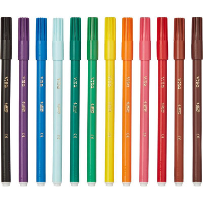 Фломастеры 12 цветов Bic Visa - фото 3