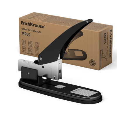 Степлер мощный до 210 листов Erich Krause M260 черный - фото 1