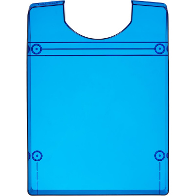 Лоток для бумаг горизонтальный прозрачный синий Attache Line, размер 340х255х63 мм  - фото 3