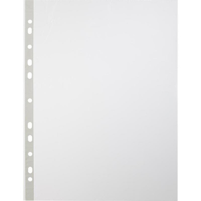 Файл-вкладыш А4 25 мкм прозрачный гладкий Attache Стандарт (уп. 100 шт) - фото 1