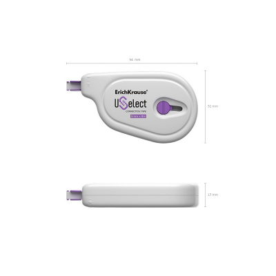 Корректирующая лента 5 мм x 8 м Erich Krause USelect с поворотным аппликатором в ассортименте - фото 2