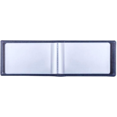 Визитница карманная на 28 визиток ПВХ синяя - фото 3