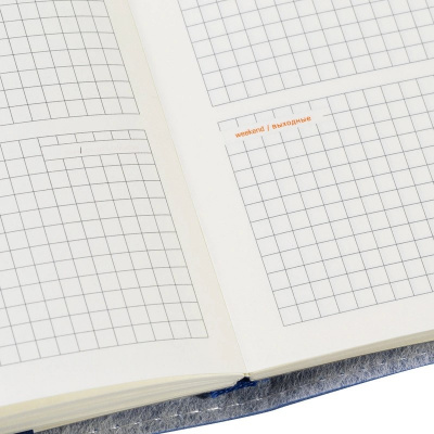 Еженедельник недатированный А6 искусственная кожа 80 л Bruno Visconti Metropol синий - фото 3