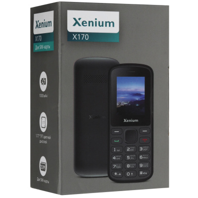 Мобильный телефон Xenium X170 черный - фото 2