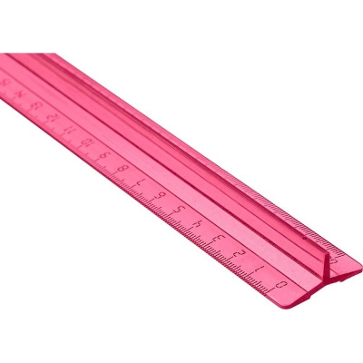 Линейка 30 см пластиковая с держателем Attache в ассортименте - фото 6