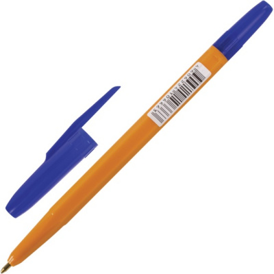 Ручка шариковая Brauberg Carina Orange 0.5 мм синяя - фото 5