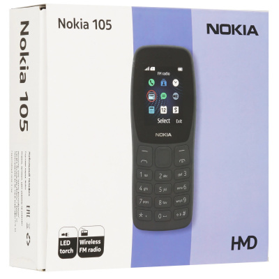 Мобильный телефон Nokia 105 DS черный, цена, описание, фото 2 Мобильный телефон Nokia 105 DS черный - фото 2