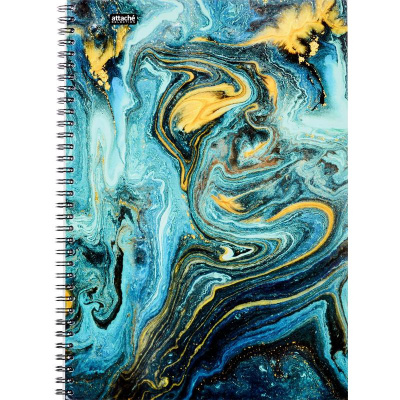 Бизнес-тетрадь А4 в клетку 96 л на спирали Attache Selection Fluid бирюзовая - фото 1