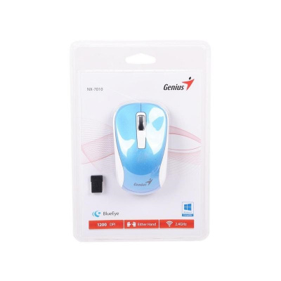 Мышь компьютерная беспроводная Genius NX-7010 (31030018400) синяя - фото 2