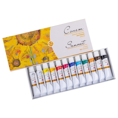 Краски масляные 12 цветов по 10 мл Сонет - фото 1