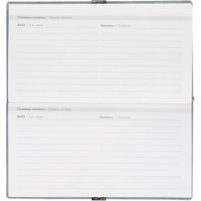 Еженедельник датированный нестандарт (175х95) искусственная кожа 64 л Escalada голубой с фикс.рез. - фото 11