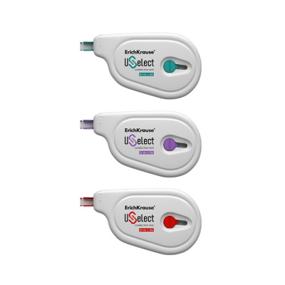 Корректирующая лента 5 мм x 8 м Erich Krause USelect с поворотным аппликатором в ассортименте - фото 4