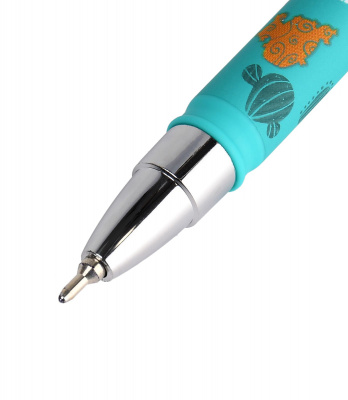 Ручка шариковая Lorex Slim Soft Color Explosion Cactus 0.5 мм синяя - фото 2