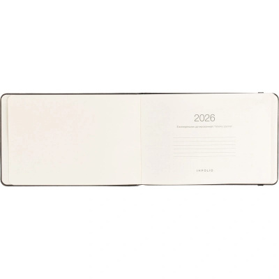 Еженедельник датированный А6 искусственная замша 64 л InFolio Grace чёрный с фиксирующей резинкой - фото 11