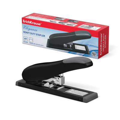 Степлер мощный до 100 листов Erich Krause Elegance черный - фото 1