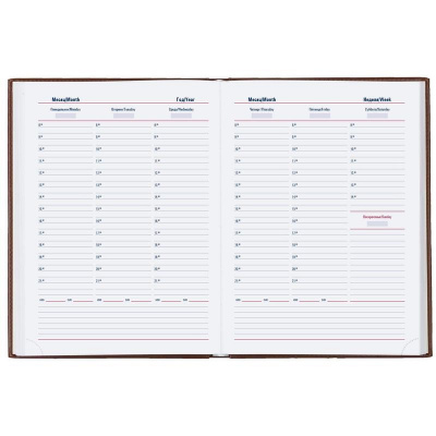 Еженедельник недатированный А4 искусственная кожа 72 л Attache Каньон коричневый - фото 2