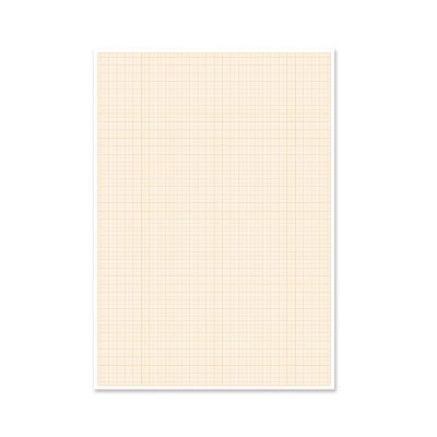 Бумага миллиметровая А4 20 листов Erich Krause оранжевая сетка масштабно-координатная - фото 2