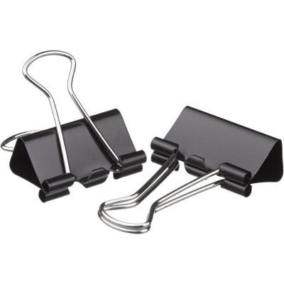 Зажимы для бумаг 25 мм черные Attache (уп. 12 шт) - фото 1