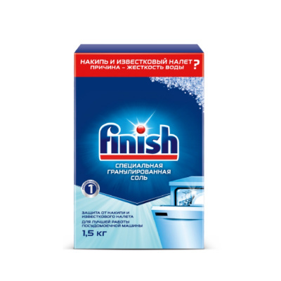 Соль от накипи для посудомоечных машин Finish 1.5 кг - фото 1