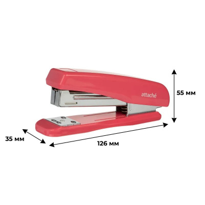 Степлер канцелярский до 25 листов Attache розовый, цена, описание, фото 4 Степлер канцелярский до 25 листов Attache розовый - фото 4