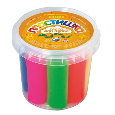 Набор для творчества тесто для лепки Lori Пластишка 7цветов - фото 1