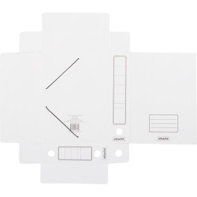 Короб архивный на резинках 252х75х322 мм гофрокортон белый Attache - фото 2