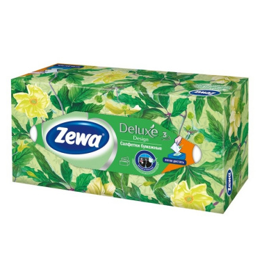 Салфетки косметические Zewa Deluxe Design трехслойные (уп. 90 шт) - фото 5