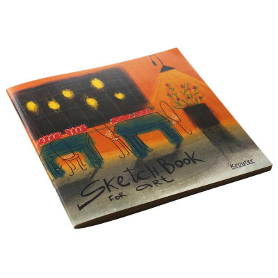 Скетчбук А5 из крафт бумаги 40 листов на скрепке Kroyter - фото 3