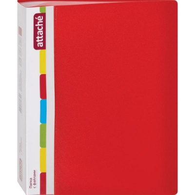 Папка файловая А4 20 мм на 60 файлов Attache красная, цена, описание, фото 1 Папка файловая А4 20 мм на 60 файлов Attache красная - фото 1