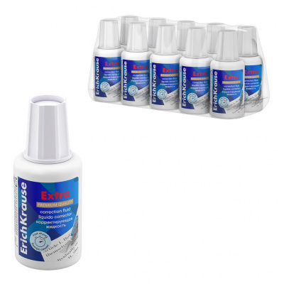 Корректирующая жидкость 20 мл Erich Krause на быстросохнущей основе - фото 1