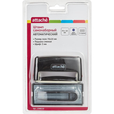 Штамп самонаборный 2 строки Attache - фото 3