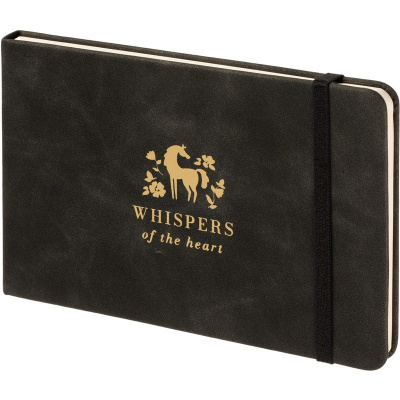 Еженедельник датированный А6 искусственная замша 64 л InFolio Grace чёрный с фиксирующей резинкой - фото 1