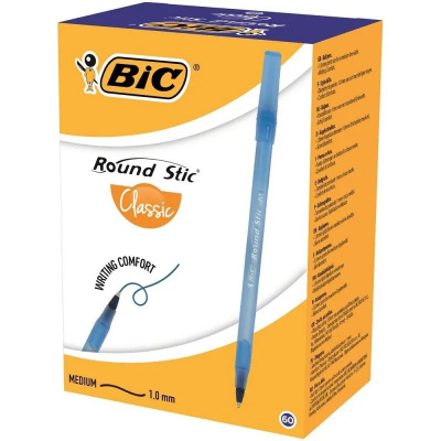 Ручка шариковая BIC Round Stic 0.32 мм синяя - фото 2