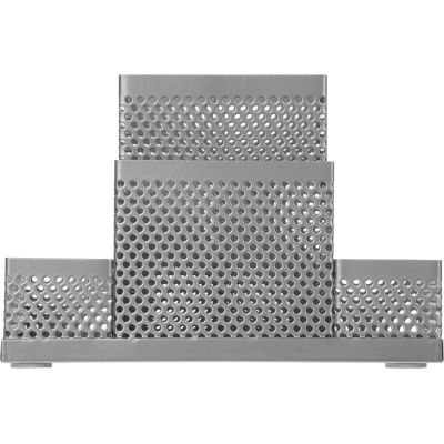 Подставка-органайзер для канцелярских принадлежностей Attache Башня 4 отделения серебристая 16x11x8 - фото 4