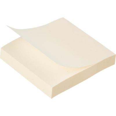 Блок-кубик с клеевым краем 51х51 мм Attache желтый (1 блок, 100 листов) - фото 2