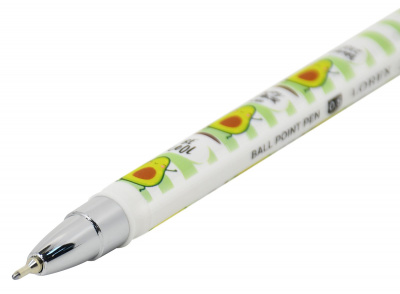 Ручка шариковая Lorex Slim Soft Food Addiction Avocado 0.5 мм синяя - фото 3