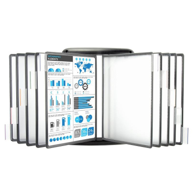 Демосистема настенная 10 панелей А4 Promega office черная  - фото 1