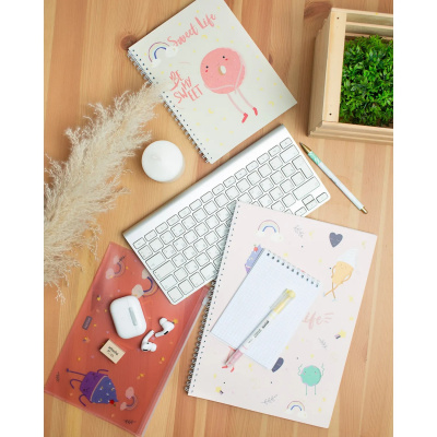 Бизнес-тетрадь А5 в клетку 96 л на спирали Attache Selection Sweet Life Пончик - фото 2