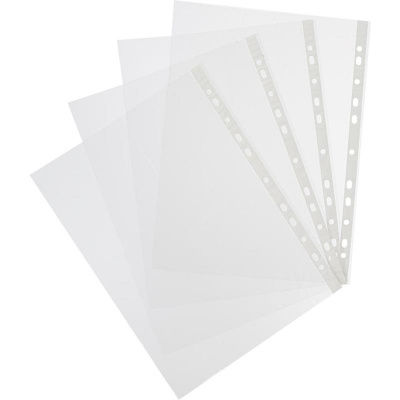 Файл-вкладыш А4 25 мкм прозрачный гладкий Attache Стандарт (уп. 100 шт) - фото 2