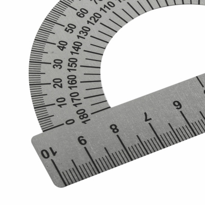 Транспортир 10 см / 180° Пифагор металлический - фото 4