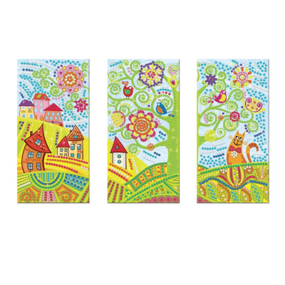 Алмазная мозаика Кот ученый 3шт/уп 10х20см ORIGAMI - фото 2