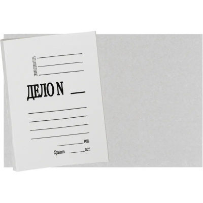 Папка-обложка Дело А4 немелованный картон белая (плотность 280 г/м²) - фото 1