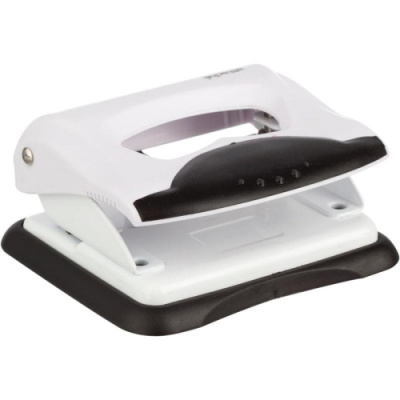 Дырокол до 16 листов Attache Master белый/черный с линейкой - фото 2