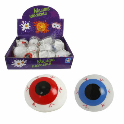 Игрушка-антистресс сквиш 1Toy Мелкие пакости Шмякса глаза в ассортименте - фото 1