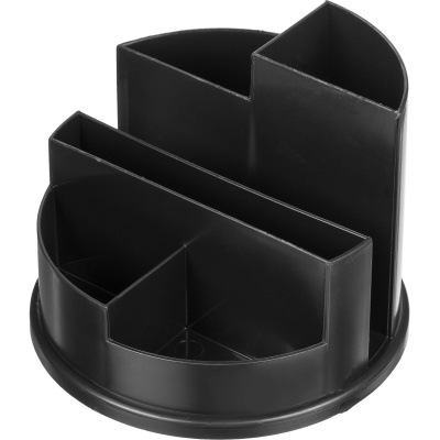 Подставка-органайзер для канцелярских принадлежностей 6 отделений Attache Line черная - фото 1