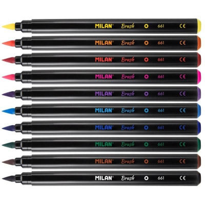 Фломастеры-кисти 10 цветов Milan - фото 1