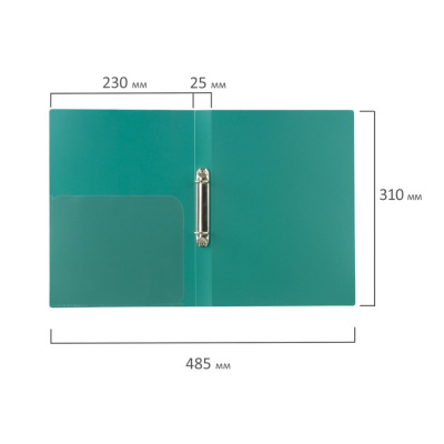 Папка на кольцах А4 25 мм до 170 листов Brauberg Стандарт зеленая - фото 4