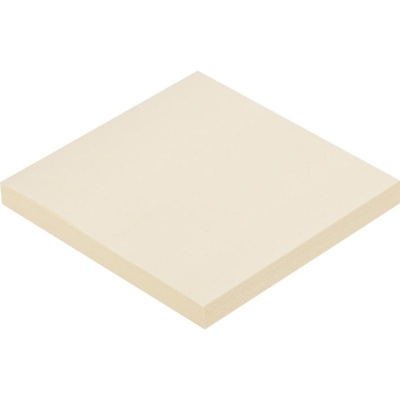 Блок-кубик с клеевым краем Z-сложения 76х76 мм Attache желтый (1 блок, 100 листов) - фото 2